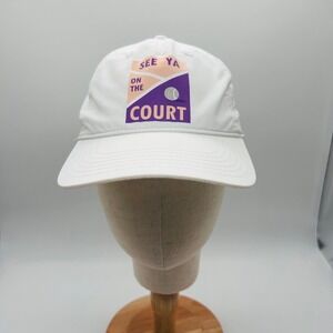 NEW Prince Girls Youth Tennis Hat OS White See Ya‎ On The Court Graphic Cap